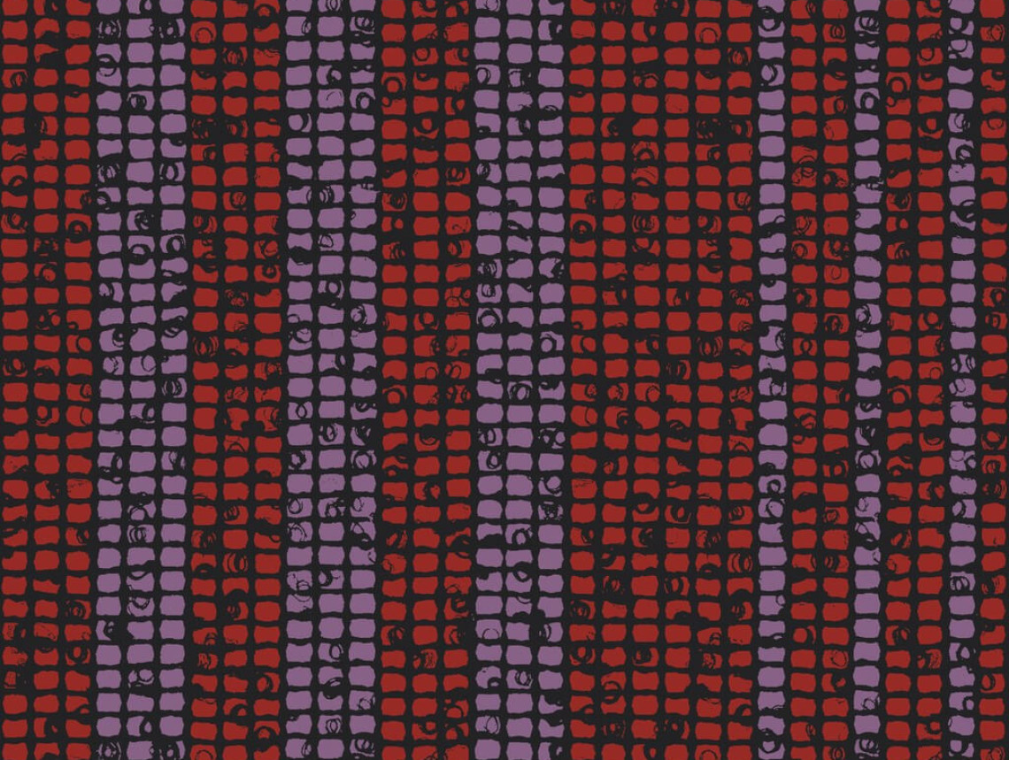 Flotex by Tibor - 980412 Mosaic raspberry stripe